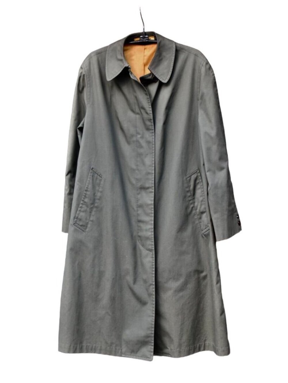 Vintage Women's Misty Harbor Olive Green Trench Coat M 6P